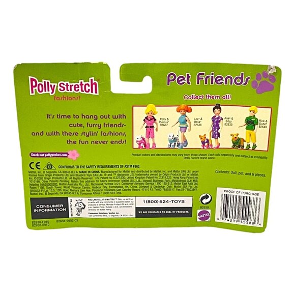 Polly Pocket Doll Pet Friends Lea Bella Dog New 2002 Mattel Vintage - Picture 2 of 4